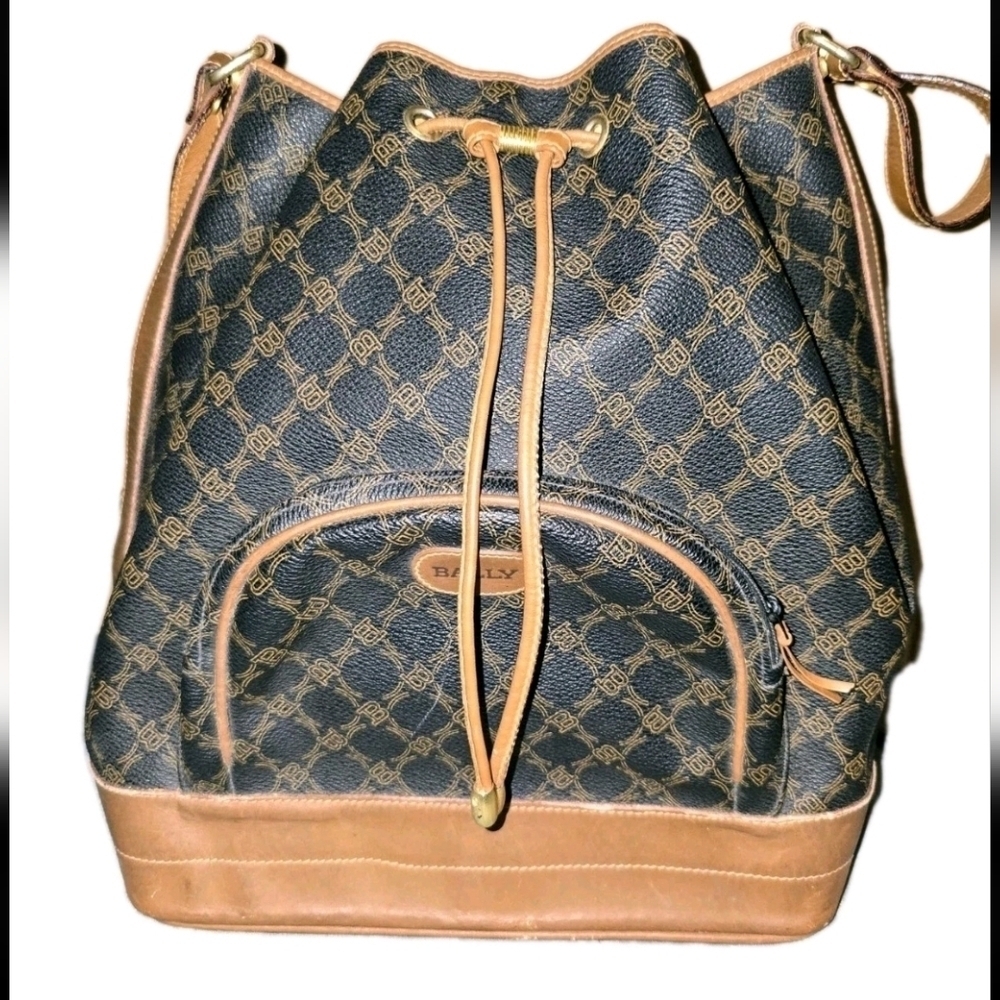 Bally Black and Brown Women's Bucket Bag